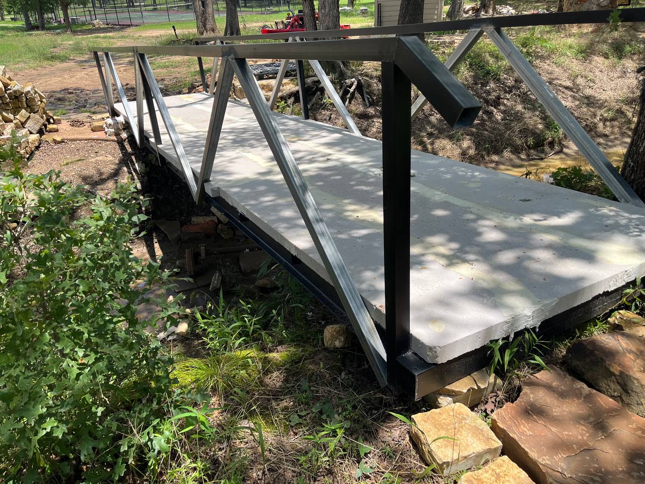 Residential bridge featuring TubeCrete — North Texas